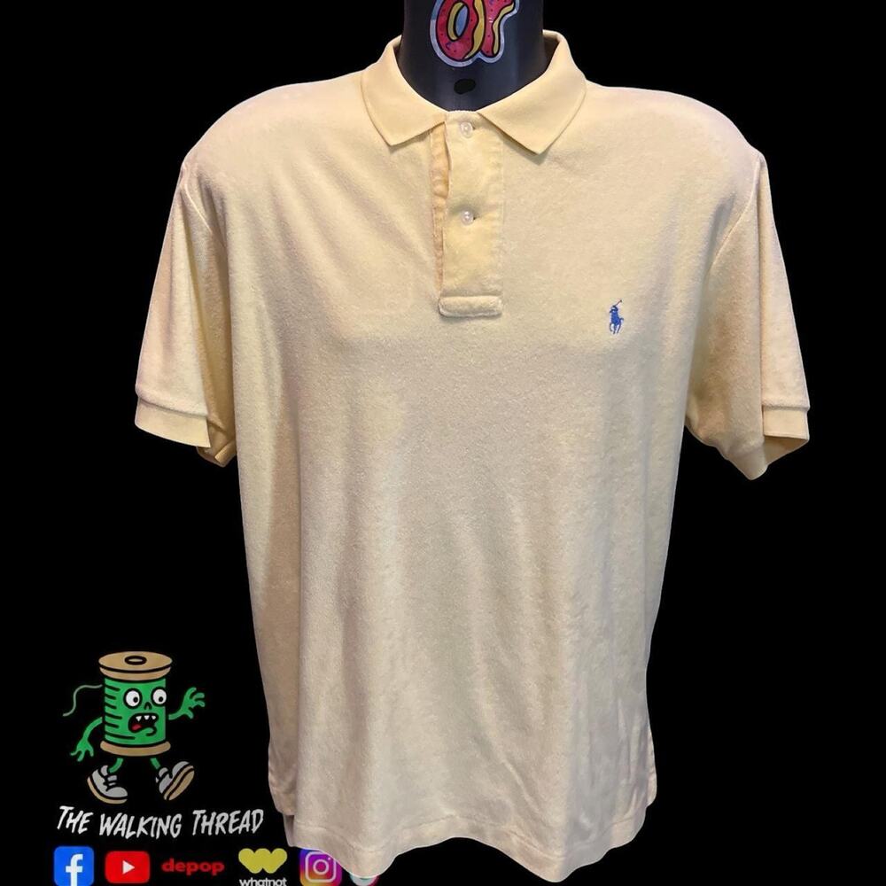 Polo by Ralph Lauren Vintage 90s Terry Cloth Polo Shirt Size Large